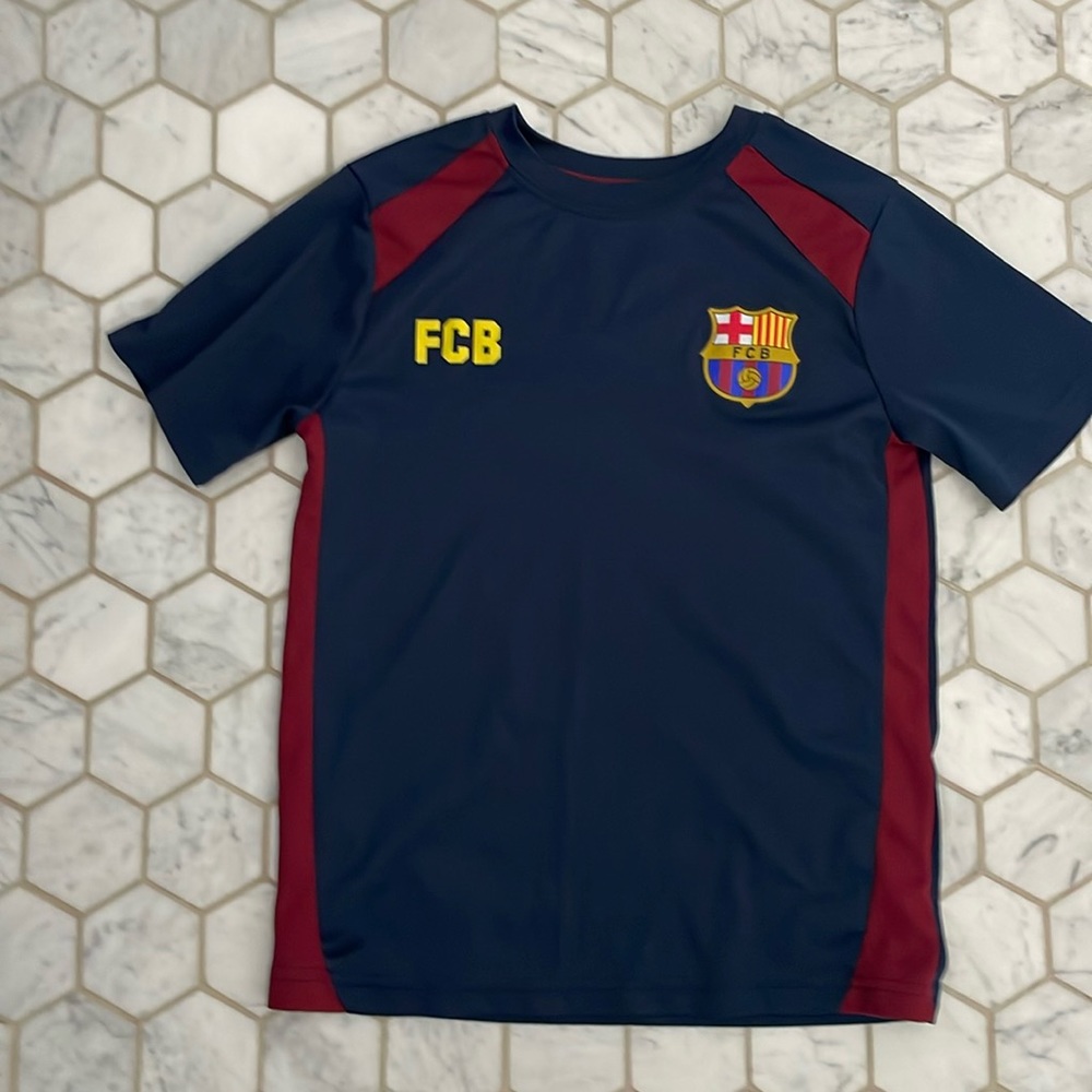 FC Barcelona warm up jersey size Y medium